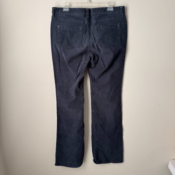Eddie Bauer Blue Corduroy Mid Rise Bootcut Pants Womens 12 Long Tall Cotton Blen - Picture 6 of 8